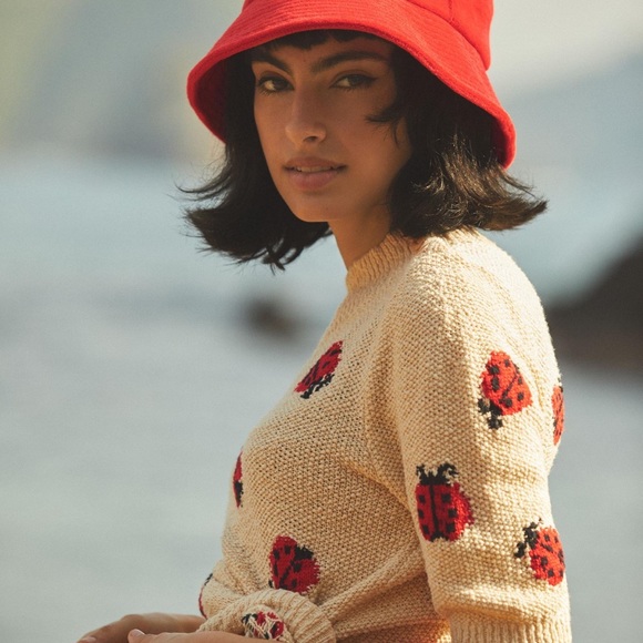 Anthropologie Sweaters - Maeve by Anthropologie ladybug sweater